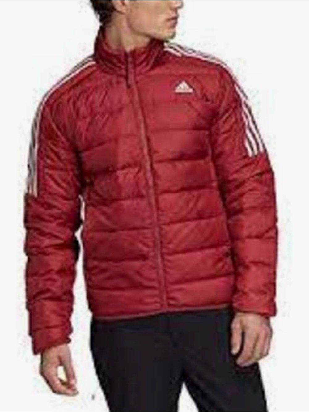 Adidas ESS Down Puffer Jacket Slim Fit Legacy Red Men’s Size 2XL